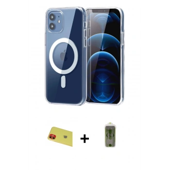 MARSİLYAN™- iPhone 11 Kılıf Ahenk Minimal Serisi - Siyah Joko Magic 5D Hayalet Cam + Rainbow Kamera Lens Koruma Cam - KI