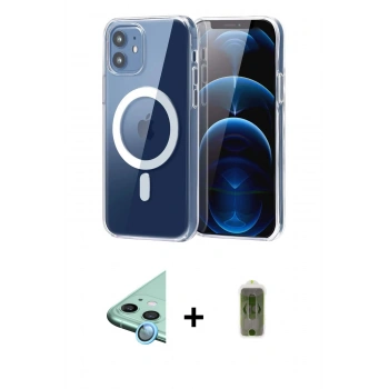 MARSİLYAN™- iPhone 11 Kılıf Ahenk Minimal Serisi - Siyah Joko Magic 5D Hayalet Cam + Raze Metal Kamera Lens - MI