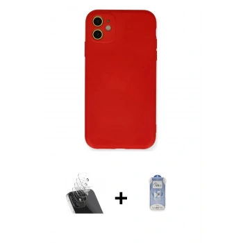 MARSİLYAN™- iPhone 11 Kılıf Ahenk Serisi - Siyah Joko Magic 5D Cam + Kamera Lens Koruma Cam - SF