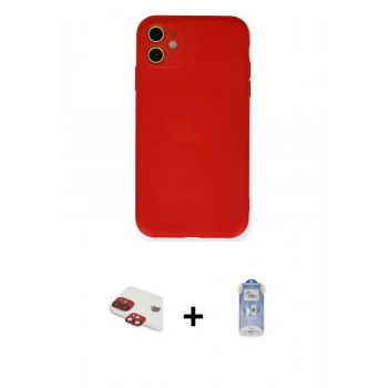 MARSİLYAN™- iPhone 11 Kılıf Ahenk Serisi - Siyah Joko Magic 5D Cam + Pers Alüminyum Kamera Lens - KI