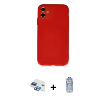 MARSİLYAN™- iPhone 11 Kılıf Ahenk Serisi - Siyah Joko Magic 5D Cam + Pers Alüminyum Kamera Lens - GI