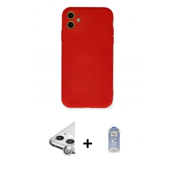 MARSİLYAN™- iPhone 11 Kılıf Ahenk Serisi - Siyah Joko Magic 5D Cam + Raze Metal Kamera Lens - GS