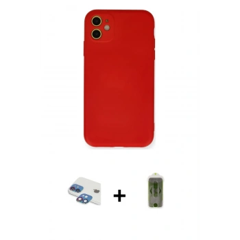 MARSİLYAN™- iPhone 11 Kılıf Ahenk Serisi - Siyah Joko Magic 5D Hayalet Cam + Pers Alüminyum Kamera Lens - GI
