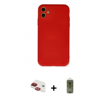 MARSİLYAN™- iPhone 11 Kılıf Ahenk Serisi - Siyah Joko Magic 5D Hayalet Cam + Pers Alüminyum Kamera Lens - KI
