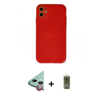 MARSİLYAN™- iPhone 11 Kılıf Ahenk Serisi - Siyah Joko Magic 5D Hayalet Cam + Raze Metal Kamera Lens - KI