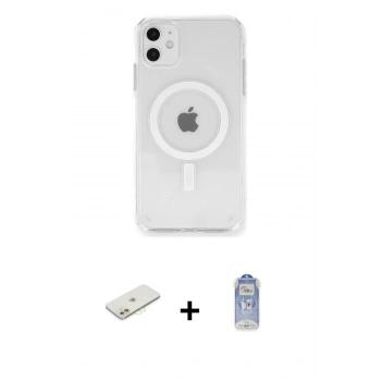 MARSİLYAN™- iPhone 11 Kılıf Ahenk Yansıma Prime - Siyah Joko Magic 5D Cam + Renkli Kamera Lens Koruma Cam - TU