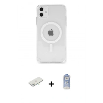 MARSİLYAN™- iPhone 11 Kılıf Ahenk Yansıma Prime - Siyah Joko Magic 5D Cam + Renkli Kamera Lens Koruma Cam - SI