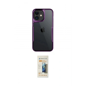 MARSİLYAN™- iPhone 11 Kılıf Akış Çizgi Koleksiyonu - Siyah 6D Mat Seramik Hayalet Nano Ekran Koruyucu