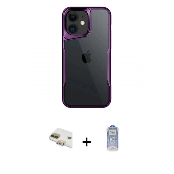 MARSİLYAN™- iPhone 11 Kılıf Akış Çizgi Koleksiyonu - Siyah Joko Magic 5D Cam + Pers Alüminyum Kamera Lens - GD
