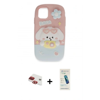 MARSİLYAN™- iPhone 11 Kılıf Akış Yansıma - Şeffaf Pasifik Cam Ekran Koruyucu + Pers Alüminyum Kamera Lens - KI