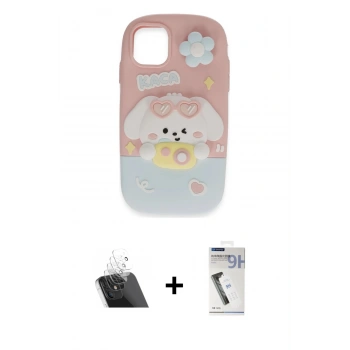MARSİLYAN™- iPhone 11 Kılıf Akış Yansıma - Şeffaf Uv Polymer Nano Ekran Koruyucu + Kamera Lens Koruma Cam - SF