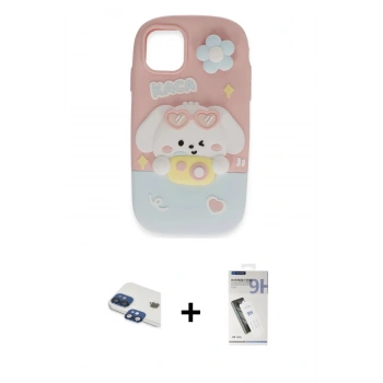 MARSİLYAN™- iPhone 11 Kılıf Akış Yansıma - Şeffaf Uv Polymer Nano Ekran Koruyucu + Pers Alüminyum Kamera Lens - LT