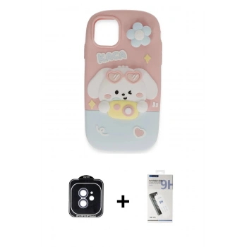 MARSİLYAN™- iPhone 11 Kılıf Akış Yansıma - Şeffaf Uv Polymer Nano Ekran Koruyucu + PVD Metal Kamera Lens - MI
