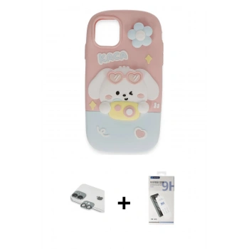MARSİLYAN™- iPhone 11 Kılıf Akış Yansıma - Şeffaf Uv Polymer Nano Ekran Koruyucu + Pers Alüminyum Kamera Lens - YL