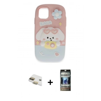 MARSİLYAN™- iPhone 11 Kılıf Akış Yansıma - Siyah 34D Hayalet Izgaralı Cam + Pers Alüminyum Kamera Lens - GD
