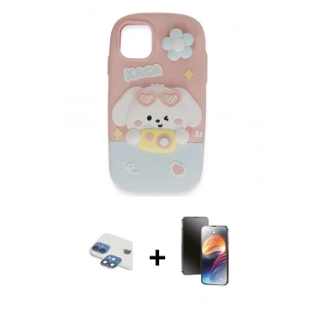 MARSİLYAN™- iPhone 11 Kılıf Akış Yansıma - Siyah 3D Antistatik Mat Seramik Nano Ekran Koruyucu + Pers Alüminyum Kamera Lens - GI
