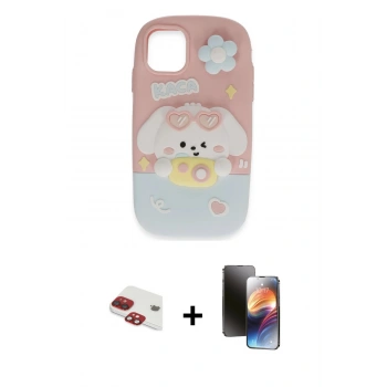 MARSİLYAN™- iPhone 11 Kılıf Akış Yansıma - Siyah 3D Antistatik Mat Seramik Nano Ekran Koruyucu + Pers Alüminyum Kamera Lens - KI