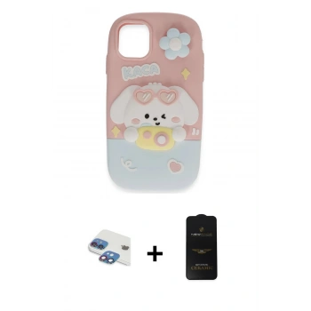 MARSİLYAN™- iPhone 11 Kılıf Akış Yansıma - Siyah 6D Antistatik Mat Seramik Hayalet Nano Ekran Koruyucu + Pers Alüminyum Kamera Lens - GI