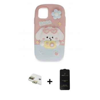 MARSİLYAN™- iPhone 11 Kılıf Akış Yansıma - Siyah 6D Antistatik Mat Seramik Hayalet Nano Ekran Koruyucu + Pers Alüminyum Kamera Lens - GD