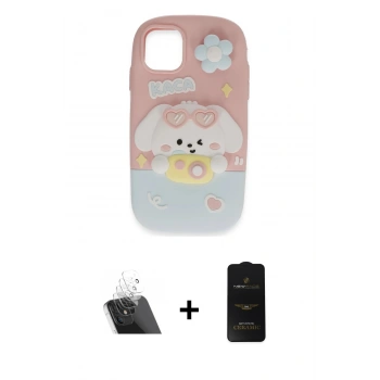 MARSİLYAN™- iPhone 11 Kılıf Akış Yansıma - Siyah 6D Antistatik Mat Seramik Hayalet Nano Ekran Koruyucu + Kamera Lens Koruma Cam - SF