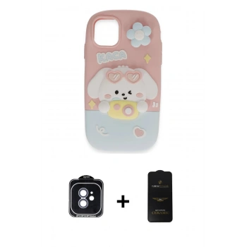 MARSİLYAN™- iPhone 11 Kılıf Akış Yansıma - Siyah 6D Antistatik Mat Seramik Hayalet Nano Ekran Koruyucu + PVD Metal Kamera Lens - MI