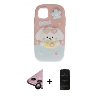 MARSİLYAN™- iPhone 11 Kılıf Akış Yansıma - Siyah 6D Antistatik Mat Seramik Hayalet Nano Ekran Koruyucu + Raze Metal Kamera Lens - SH