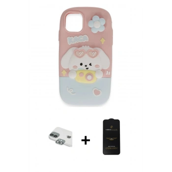 MARSİLYAN™- iPhone 11 Kılıf Akış Yansıma - Siyah 6D Antistatik Mat Seramik Hayalet Nano Ekran Koruyucu + Pers Alüminyum Kamera Lens - YL