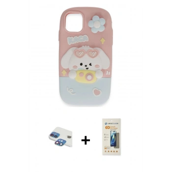MARSİLYAN™- iPhone 11 Kılıf Akış Yansıma - Siyah 6D Mat Seramik Hayalet Nano Ekran Koruyucu + Pers Alüminyum Kamera Lens - GI