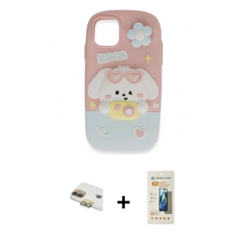 MARSİLYAN™- iPhone 11 Kılıf Akış Yansıma - Siyah 6D Mat Seramik Hayalet Nano Ekran Koruyucu + Pers Alüminyum Kamera Lens - GD