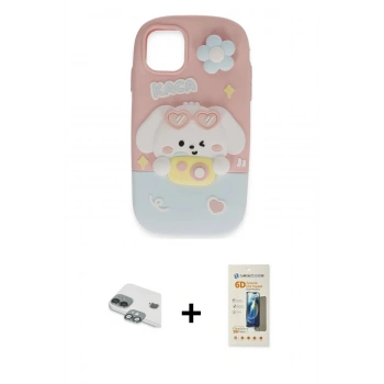 MARSİLYAN™- iPhone 11 Kılıf Akış Yansıma - Siyah 6D Mat Seramik Hayalet Nano Ekran Koruyucu + Pers Alüminyum Kamera Lens - YL