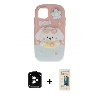 MARSİLYAN™- iPhone 11 Kılıf Akış Yansıma - Siyah 6D Mat Seramik Hayalet Nano Ekran Koruyucu + PVD Metal Kamera Lens - TU