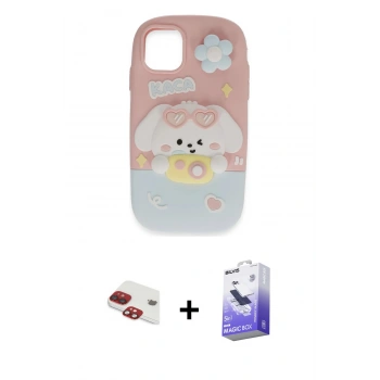 MARSİLYAN™- iPhone 11 Kılıf Akış Yansıma - Siyah Bilvis 5in1 5D Magic Hayalet Cam Ekran Koruyucu + Pers Alüminyum Kamera Lens - KI