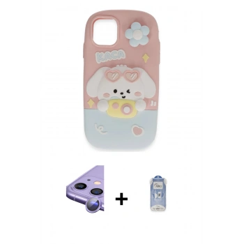MARSİLYAN™- iPhone 11 Kılıf Akış Yansıma - Siyah Joko Magic 5D Cam + Raze Metal Kamera Lens - MR