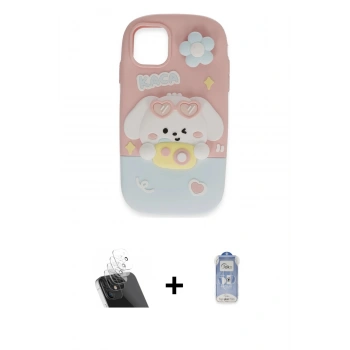 MARSİLYAN™- iPhone 11 Kılıf Akış Yansıma - Siyah Joko Magic 5D Cam + Kamera Lens Koruma Cam - SF