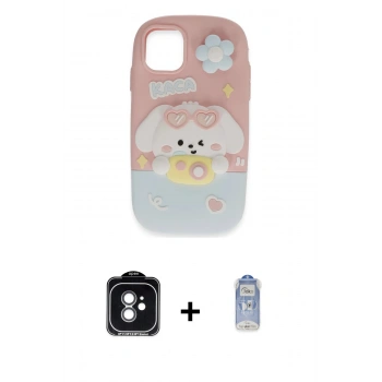MARSİLYAN™- iPhone 11 Kılıf Akış Yansıma - Siyah Joko Magic 5D Cam + PVD Metal Kamera Lens - YL