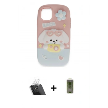 MARSİLYAN™- iPhone 11 Kılıf Akış Yansıma - Siyah Joko Magic 5D Hayalet Cam + Kamera Lens Koruma Cam - SF