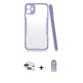 MARSİLYAN™- iPhone 11 Kılıf Atlas Asil Serisi - Siyah Joko Magic 5D Cam + Pers Alüminyum Kamera Lens - LT