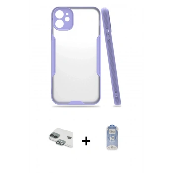 MARSİLYAN™- iPhone 11 Kılıf Atlas Asil Serisi - Siyah Joko Magic 5D Cam + Pers Alüminyum Kamera Lens - YL