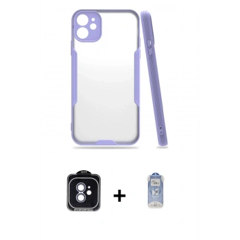 MARSİLYAN™- iPhone 11 Kılıf Atlas Asil Serisi - Siyah Joko Magic 5D Cam + PVD Metal Kamera Lens - MI