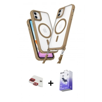 MARSİLYAN™- iPhone 11 Kılıf Atlas Doku Koleksiyonu - Siyah Bilvis 5in1 5D Magic Hayalet Cam Ekran Koruyucu + Pers Alüminyum Kamera Lens - KI