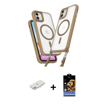 MARSİLYAN™- iPhone 11 Kılıf Atlas Doku Koleksiyonu - Siyah Buffer Hayalet Cam Ekran Koruyucu + Renkli Kamera Lens Koruma Cam - PE