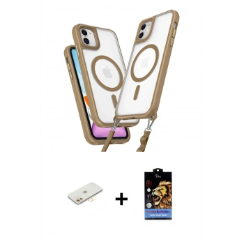 MARSİLYAN™- iPhone 11 Kılıf Atlas Doku Koleksiyonu - Siyah Buffer Hayalet Cam Ekran Koruyucu + Renkli Kamera Lens Koruma Cam - SI