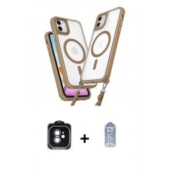 MARSİLYAN™- iPhone 11 Kılıf Atlas Doku Koleksiyonu - Siyah Joko Magic 5D Cam + PVD Metal Kamera Lens - MI