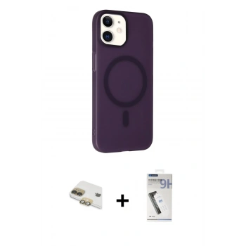 MARSİLYAN™- iPhone 11 Kılıf Çekirdek Modern Prime - Şeffaf Uv Polymer Nano Ekran Koruyucu + Pers Alüminyum Kamera Lens - GD