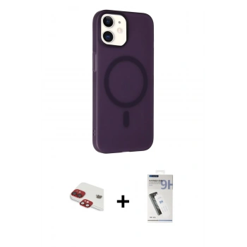 MARSİLYAN™- iPhone 11 Kılıf Çekirdek Modern Prime - Şeffaf Uv Polymer Nano Ekran Koruyucu + Pers Alüminyum Kamera Lens - KI