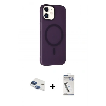 MARSİLYAN™- iPhone 11 Kılıf Çekirdek Modern Prime - Şeffaf Uv Polymer Nano Ekran Koruyucu + Pers Alüminyum Kamera Lens - LT