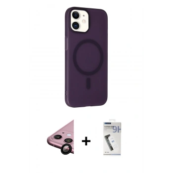 MARSİLYAN™- iPhone 11 Kılıf Çekirdek Modern Prime - Şeffaf Uv Polymer Nano Ekran Koruyucu + Raze Metal Kamera Lens - SH