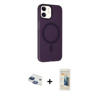 MARSİLYAN™- iPhone 11 Kılıf Çekirdek Modern Prime - Siyah 6D Mat Seramik Hayalet Nano Ekran Koruyucu + Pers Alüminyum Kamera Lens - LT