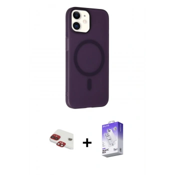 MARSİLYAN™- iPhone 11 Kılıf Çekirdek Modern Prime - Siyah Bilvis 5in1 3D Magic Cam Ekran Koruyucu + Pers Alüminyum Kamera Lens - KI