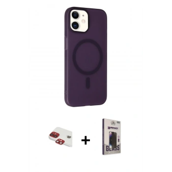 MARSİLYAN™- iPhone 11 Kılıf Çekirdek Modern Prime - Siyah Bilvis Hayalet Cam Ekran Koruyucu + Pers Alüminyum Kamera Lens - KI
